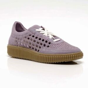 NEW Free People Wimberly Woven Suede Sneaker Shoe Lavender Women's 9